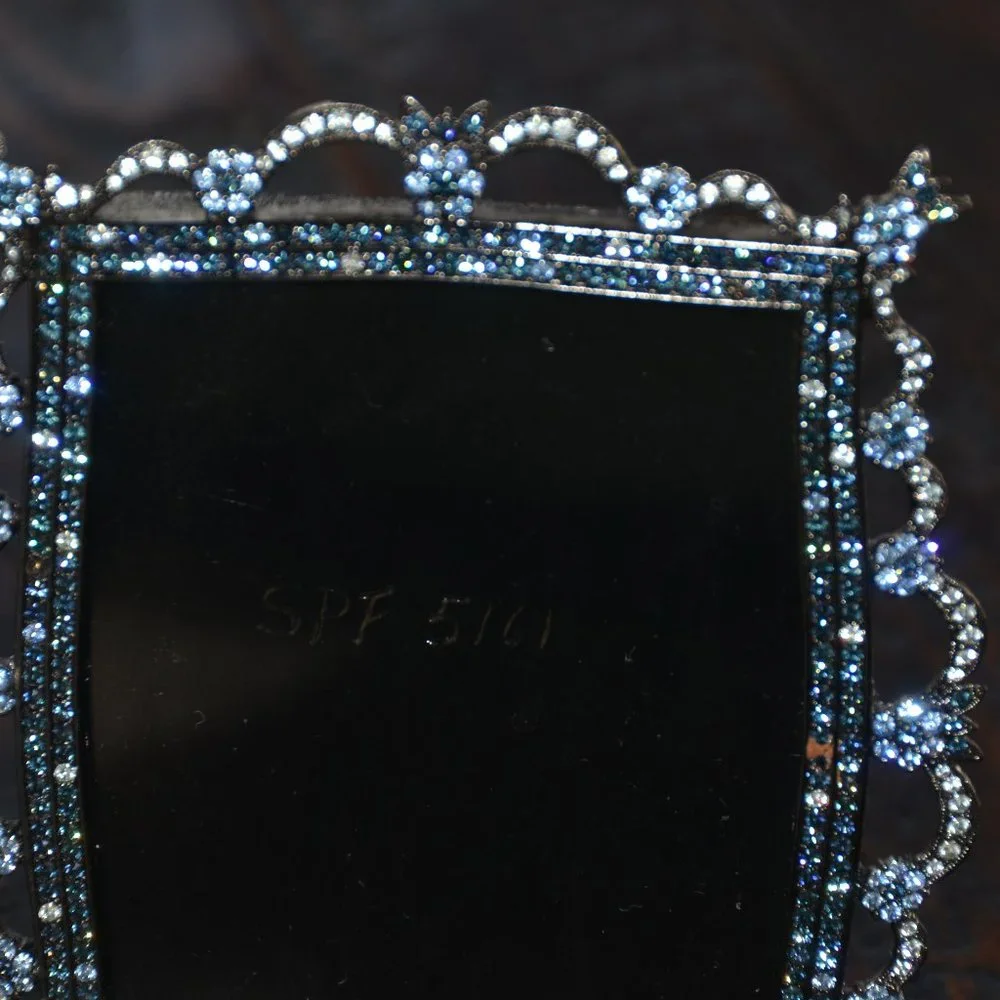 RARE JAY STRONGWATER BLUE ELIZABETH TIARA FLORAL FLOWER CRYSTAL ENAMEL FRAME
